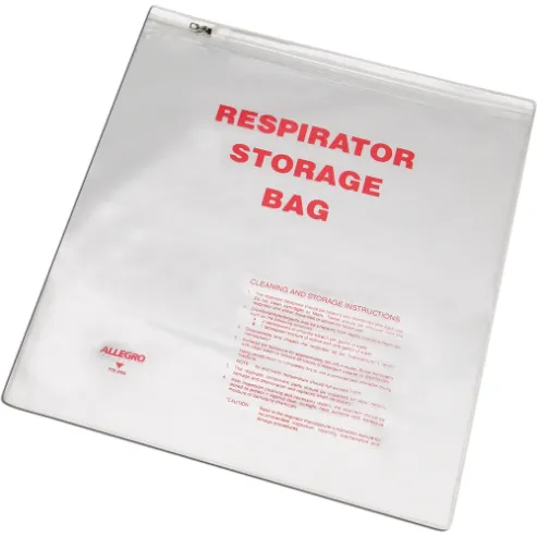 Respirator Storage Bag, With ZipPer, 14 x 16 Inch Size