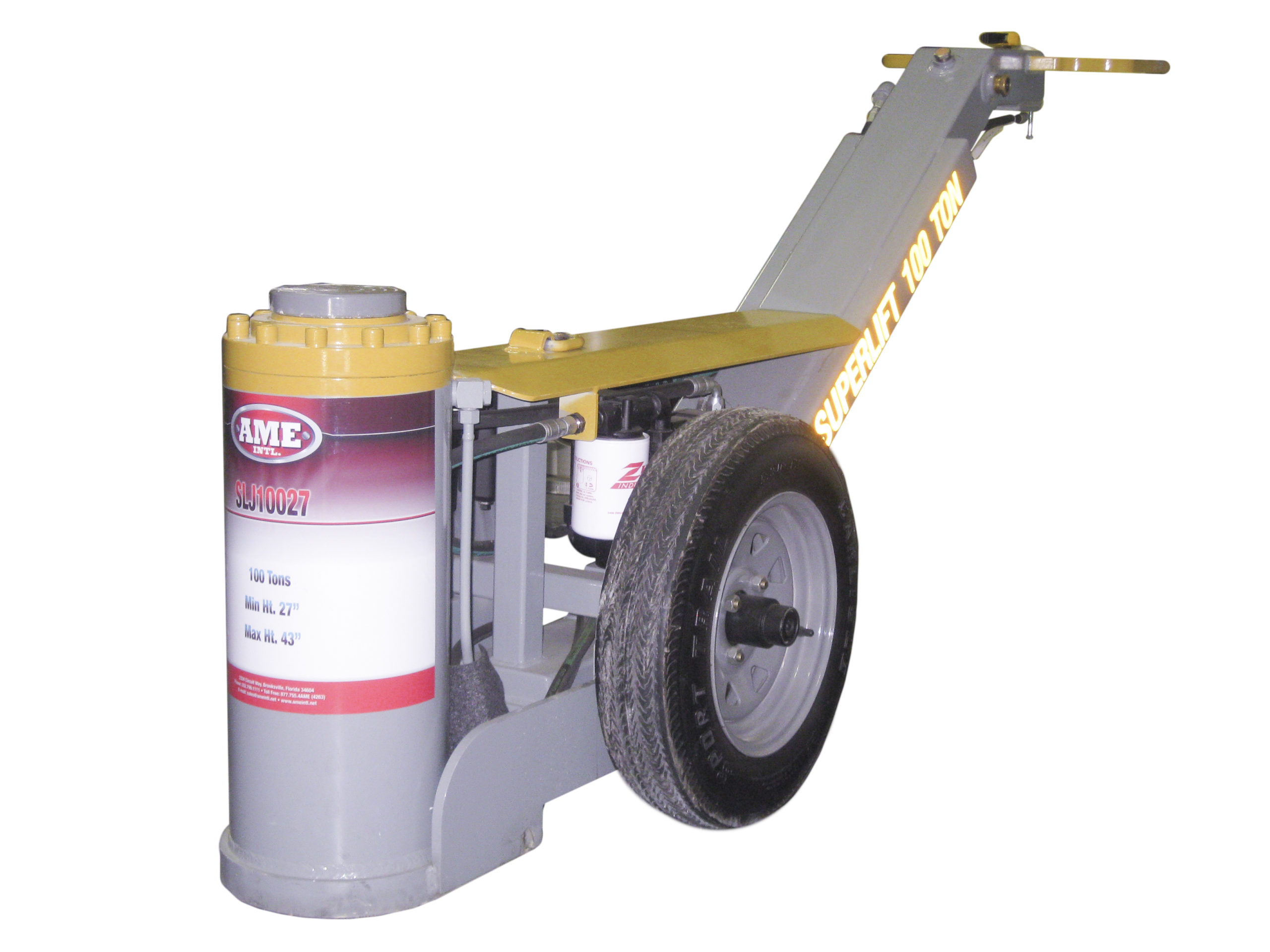 Superlift Jack, 100 Ton Capacity, Min Height 27 Inch, Max Height 43 Inch