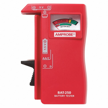 Battery Tester, Analog, 1.5 to 9V, Analog