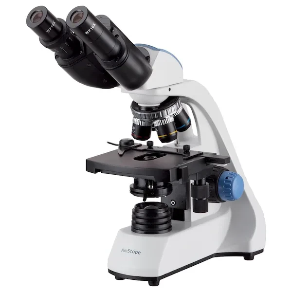 40X-2500X LED Binocular Compound Microscope w 3D Two-Layer Mechanical Stage
