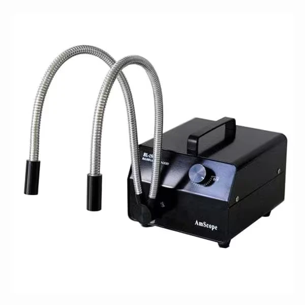 150W Dual Gooseneck Fiber-Optic Illuminator Black