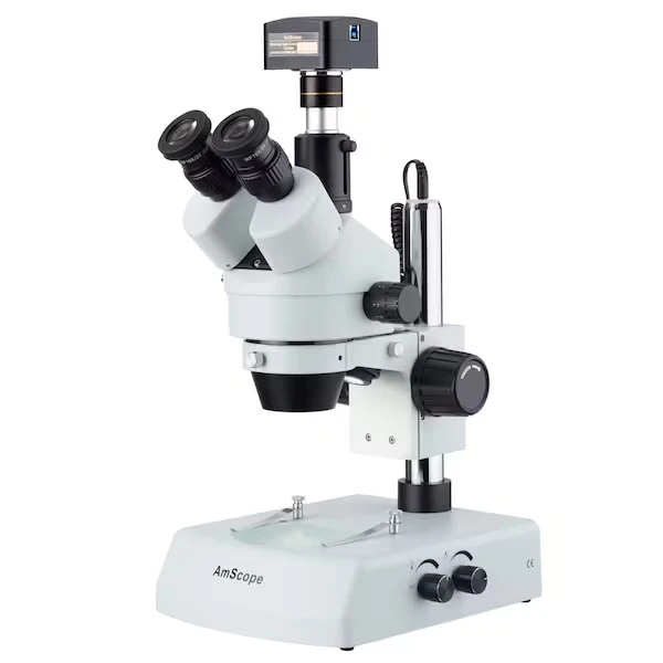 LED Trinocular Zoom Stereo Microscope 3.5X-180X And 5MP USB3 Camera