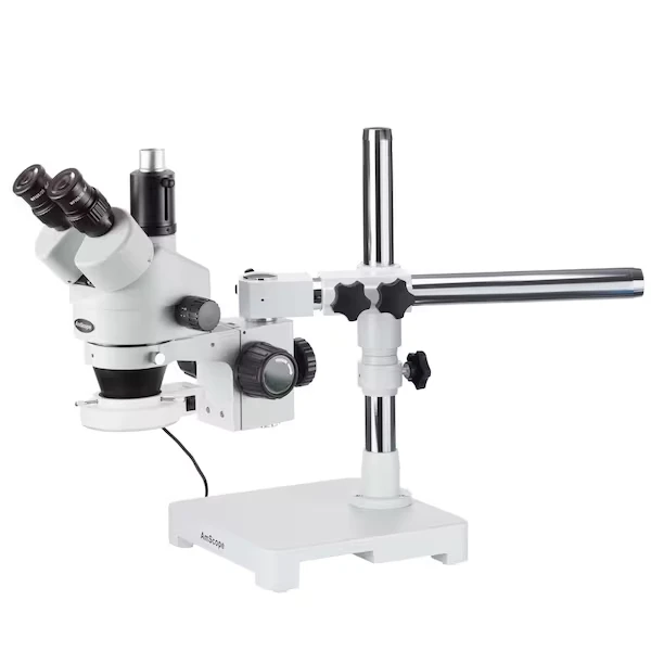 3.5X-90X Boom Stand Trinocular Zoom Stereo Microscope, 54 LED Light