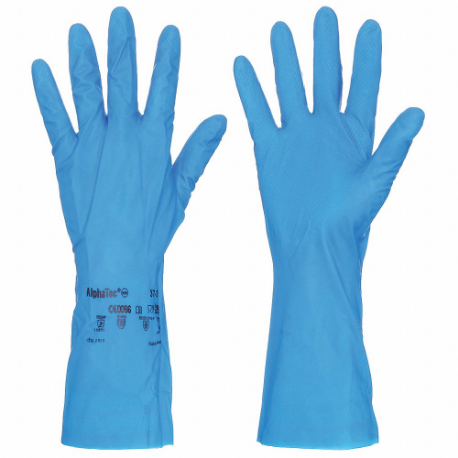 Chemical Resistant Glove, 8 mil Thick, 12 Inch Length, Reversed Lozenge, 10 Size, 1 Pair