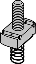 AS517 Series Stud Nut With RS Spring, 3/8 Inch Size (a), 1 1/2 Inch Size (b)