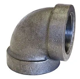 351 Series Elbow, Black, Cast Iron, 90 Degree, 3/8 Inch Nominal Pipe Size