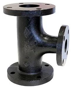 812 Series Flanged Reducing Tee, Class 125 Standard, Black, 3 Inch Nominal Size (a), 3 Inch Nominal Size (b), 2 Inch Nominal Size (c)