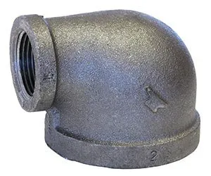 1101R Series Reducing Elbow, 90 Degree, Standard, Class 150, Galvanized, 2 1/2 Inch Nominal Size (a), 2 Inch Nominal Size (b)