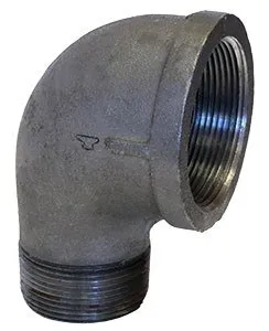 1103R Series Reducing Street Elbow, 90 Degree, Standard, Class 150, Galvanized, 1 1/4 Inch Nominal Size (a), 1 Inch Nominal Size (b)