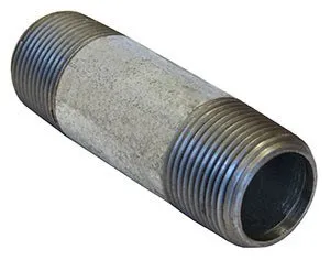 342 Series Welded Pipe Nipple, Schedule 80, Galvanized, 1/8 Inch Size, 10 1/2 Inch Length