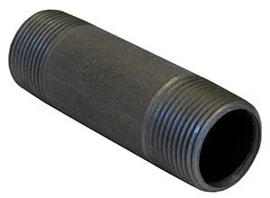 320 Series Nipple, SCH 40, Black, Seamless, Pipe Size 1/8", Close Length 6"