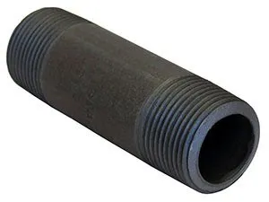 325 Series Nipple, SCH 80, Black, Seamless, Pipe Size 6", Close Length 7"