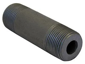 327 Series Nipple, XXH, Steel, Black, Seamless, Pipe Size 1 1/4", Close Length 10"
