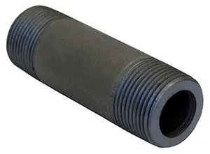 326 Series Nipple, SCH 160, Black, Seamless, Pipe Size 1/2", Close Length 10"