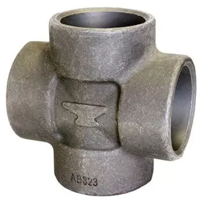 2153 Series Socket Weld Cross Fitting, Forged Steel, Size 1/4"