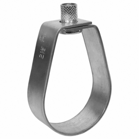 Loop Hanger, Pre-Galvanized Steel, 3 Inch Size Pipe, 3/8 Inch Size Threaded Rod
