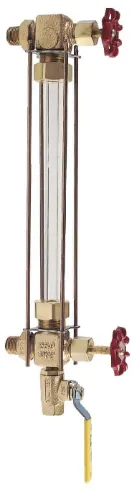 Water Gauge, 1/2 Inch Size, Bronze, Top