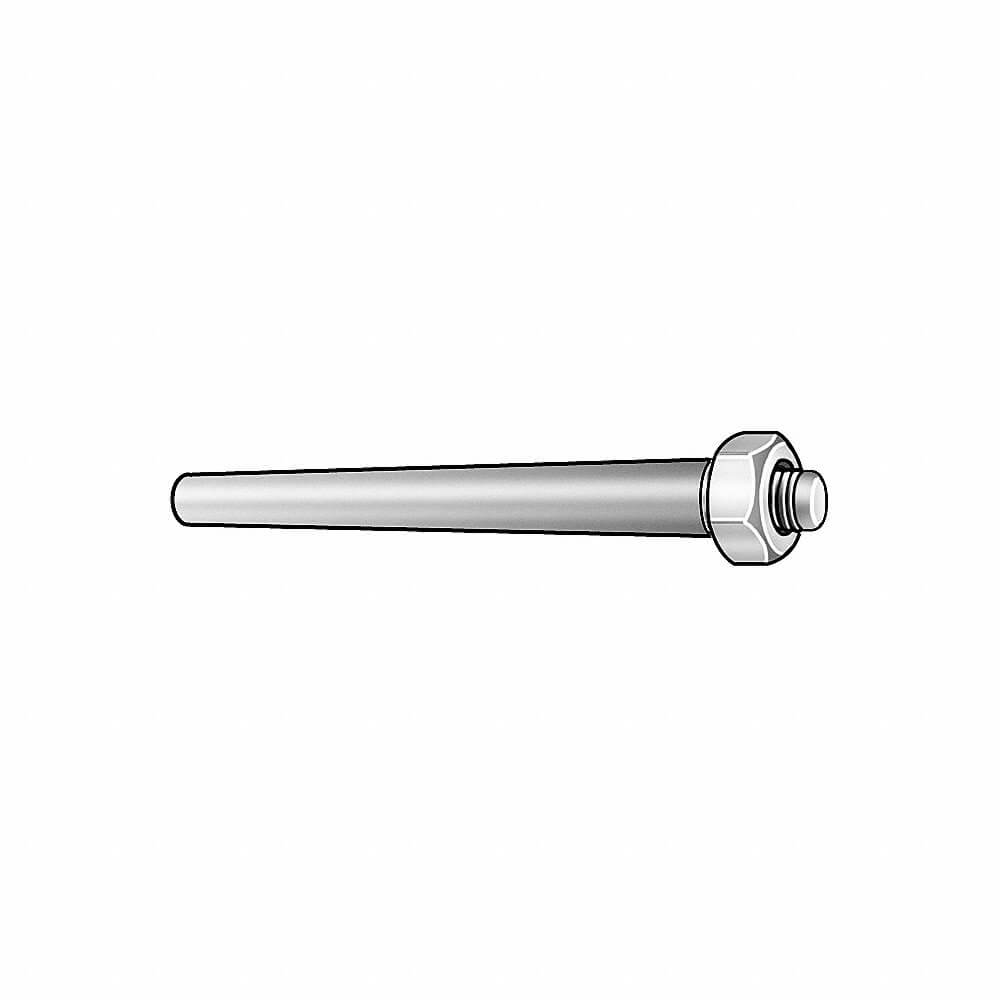 Taper Pin, #6 X 2-1/2 Size, 5/16-24 Thread Size, 18-8 Grade