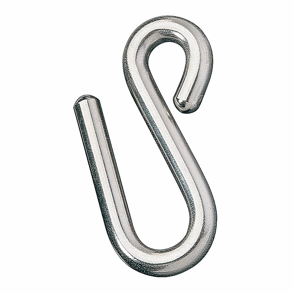 5LAD1, S Hook Closed Eye 316 Stainless Steel 3 Inch Length