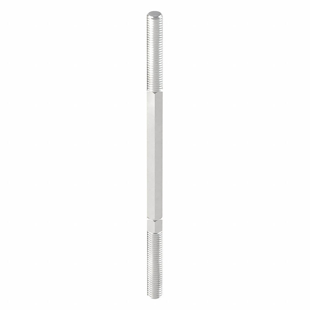 Double End Threaded Stud, 10-32 Thread Size, Class 2A, Rockwell B85, Not Gr., Alu