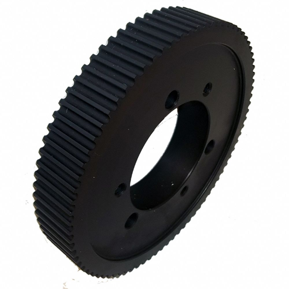 HTD Timing Belt Pulley, for HTD Belt, 15 mm Belt Wd, 80 Teeth, No Flanges, Req SDS Bushing