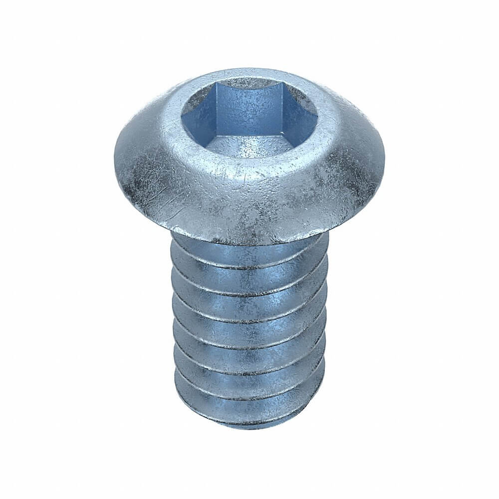Socket Head Cap Screw, 10-24 Thread Size, Button, 3/8 In Lg., 0.101 In Head Ht., 100 Pk