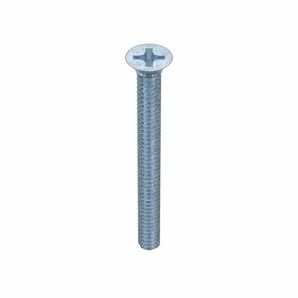 Machine Screw Flat Steel 10-24 X 2 L, 100PK