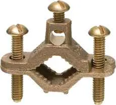 Bare Wire Ground Clamp, 2.7 x 2.28 Inch Size, 25Pk, Bronze