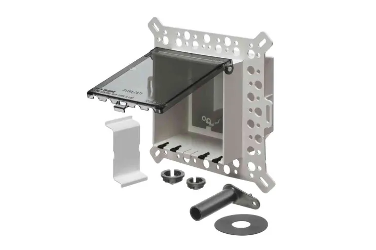 Enclosure Box, Two-Gang, 9.058 x 8.992 Inch Size, Plastic