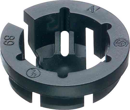 Push-In Connector, 1.01 x 1.01 Inch Size, 100Pk, Plastic