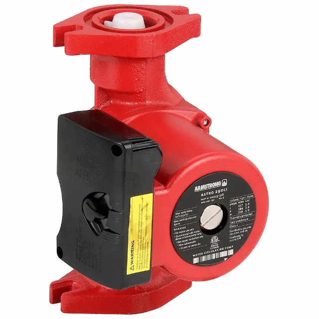 Hydronic Circulating Pump, Multi-Speed, Flanged, 5/16 HP, 14 ft Max. Head