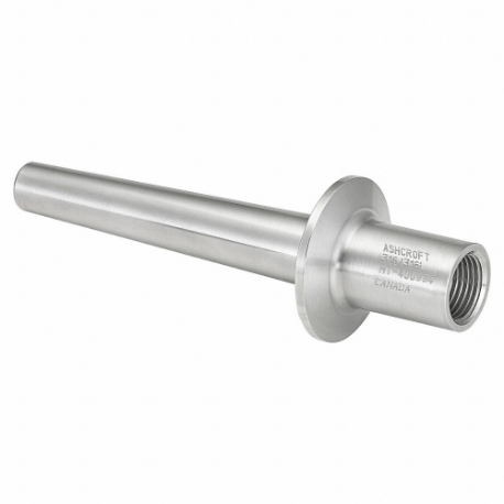 Sanitary Clamp Thermowell, Stainless Steel, 4 1/2 Inch Insertion Length
