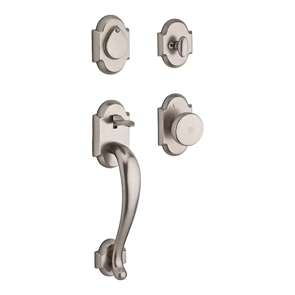 BALDWIN FILTERS SC.ADIXRUS.RAR.492 Single Cylinder Adirondack Handleset, Rustic Knob, White Bronze | CY7XUH