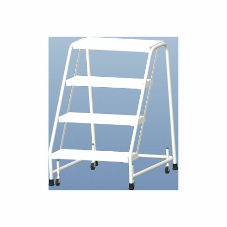 Rolling Ladder, 38 Inch Platform Height, 10 Inch Platform Depth, 24 Inch Platform Width