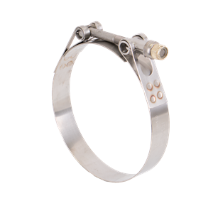 Hose Clamp, Stainless Steel, T-Bolt, 4.94 Inch Max Dia.