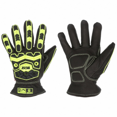 Leather Gloves, Size M, ANSI Cut Level A5, ANSI Impact Level 2, Premium, Drivers Glove