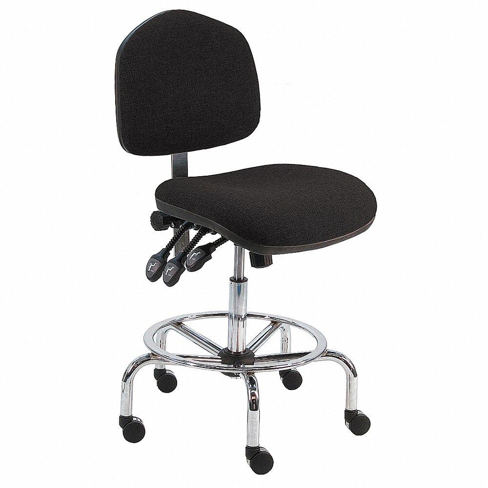 Task Chair, Black, Fabric, 450 lbs. Capacity, Unassembled