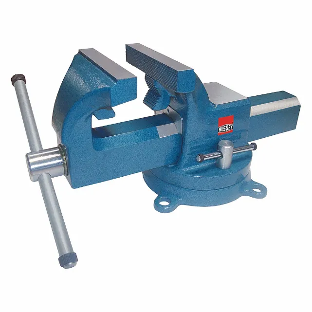 Industrial Bench Vise, Reversible, Heavy Duty, Enclosed, 4 Inch Jaw Face Width