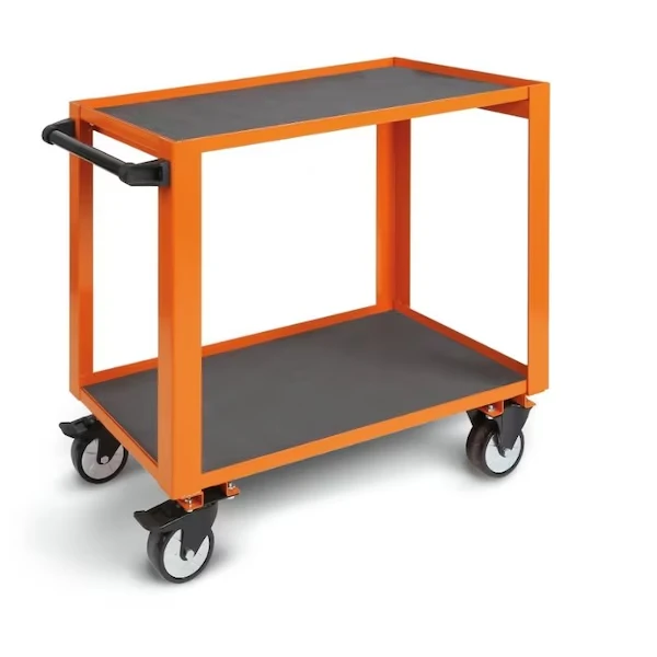 Steel Tool Cart, 2 Shelves, 1650 lbs