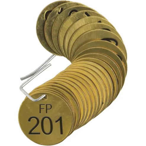 Number Tag Brass Series Fp 201-225 Pk25