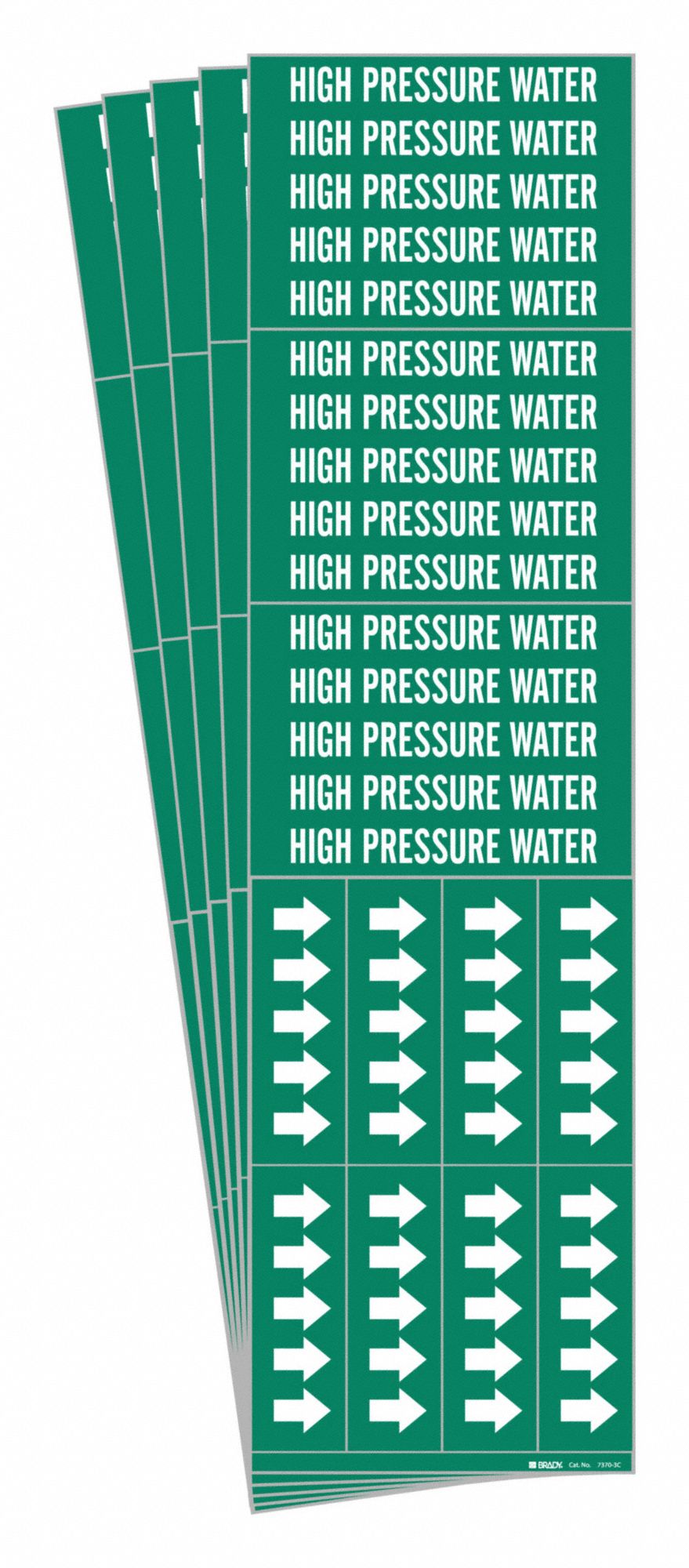 Pipe Marker, Legend: High Pressure Water