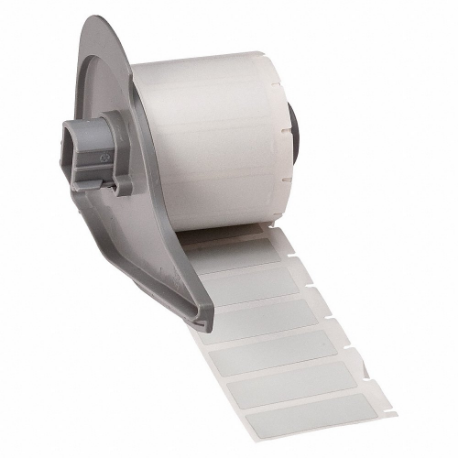 Label, 1/2 Inch Size x 1 1/2 Inch, 1 1/2 Inch, Polyester, Light Gray, 500 Labels per Roll