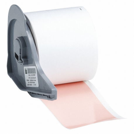 Continuous Label Roll, 2 Inch X 50 Ft, Vinyl, Pink, Outdoor