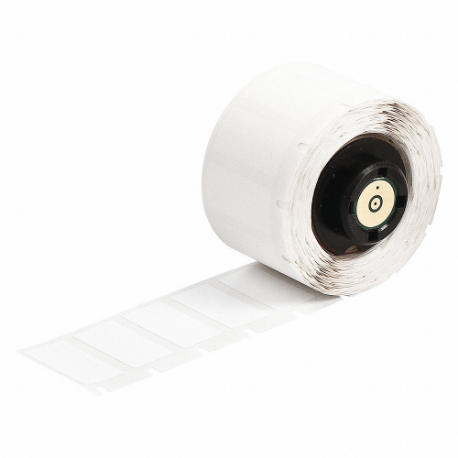Precut Label Roll, 1/2 x 1 Inch Size, Polyester, White, 500 Labels, 0.004 Inch Label Thick