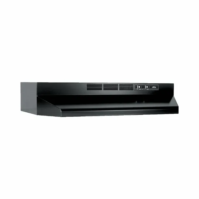 Non-Ducted Range Hood, Convertible Exhaust/Recirculation, 30 Inch Width, Black