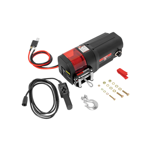 Powered Utility Winch, 4500 lbs. Capacity, 12V DC, 1200W, Rope