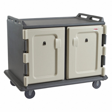 Meal Delivery Cart, Uninsulated, Non-Pass-Through, Polyethylene, 48 1/2 Inch Overall Wd