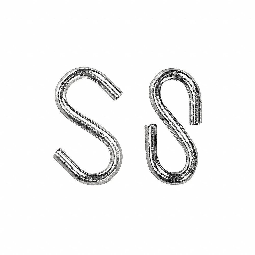 S Hook, #80, Zinc Plated, 50/Carton