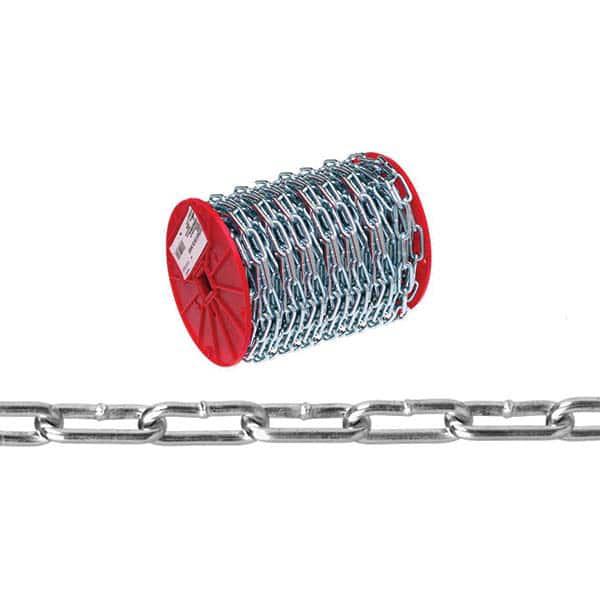 Coil Chain, Straight Link, 125 ft./Reel , Zinc Plated