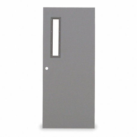 Narrow Light Steel Door With Glass, Narrow Lite, 3, Cylindrical, 80 Inch Door Opening Ht